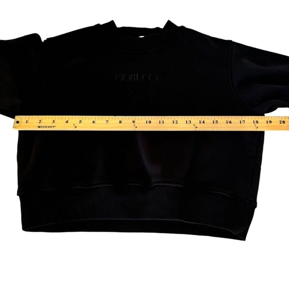 Fiorucci Logo Women’s Cropped Black Sweatshirt Sz S - Picture 5 of 10